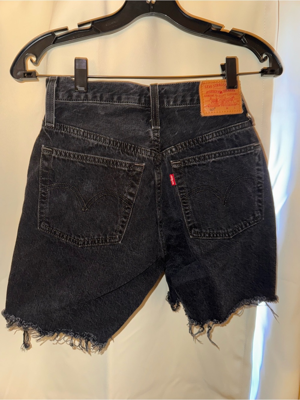 Levi's® 501® Mid Thigh Denim Shorts (Lunar
Black)